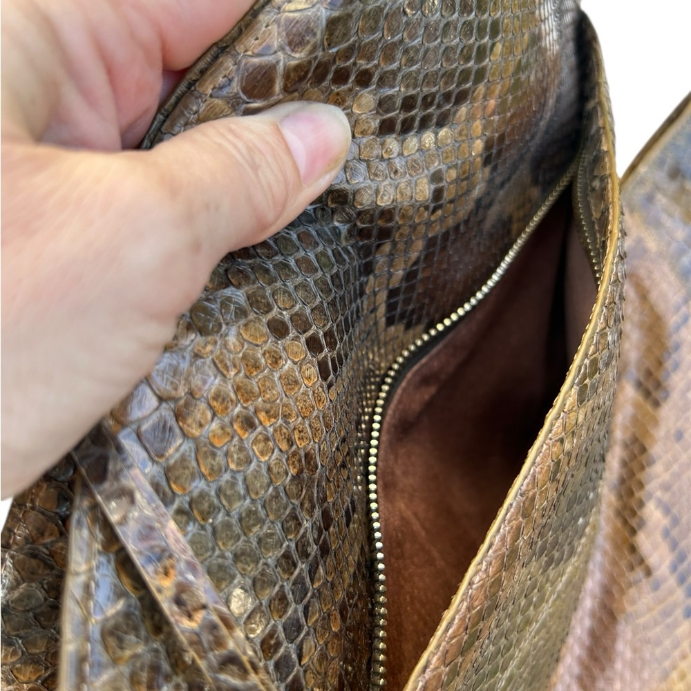 NANCY GONZALEZ PYTHON SHOULDER STRAP HOBO HANDBAG - image 14